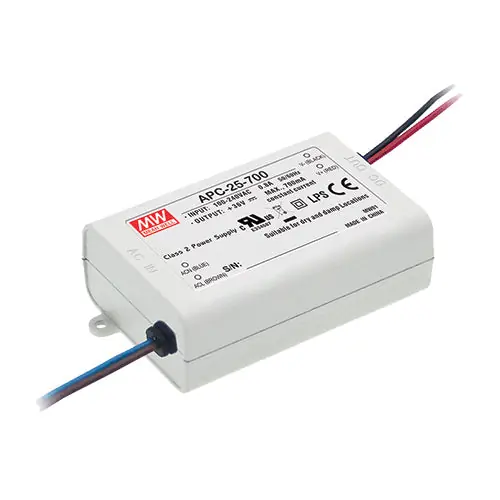Buy Direct APC-25-1050 - 9~24Vdc 1050m A LED Driver/Constant Current Plastic Case 1050m A 25 Watts