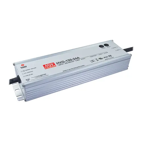 HVG-150-12A - I/P 180~528Vac O/P 12V 10A 12Vdc Driver/IP65 Wide Input Range: 180~528vac Operates: CV or CC Mode Bargain
