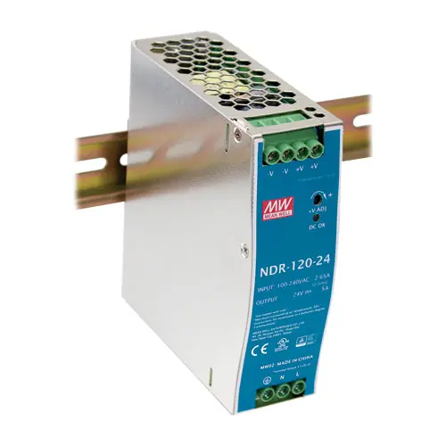 NDR-120-12 - 12Vdc 10A DIN Rail Power Supply UL 508 Budget