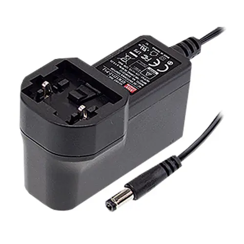 Place Order GEM12I12-P1J - 12V Medical Wall Plug-In Interchangeable AC Plugs 12V 1Amps