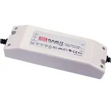 PLN-60-12 - 12V5A 12Vdc PFC Power Supply IP64/Class 2 Operates: CV or CC Mode Best Seller