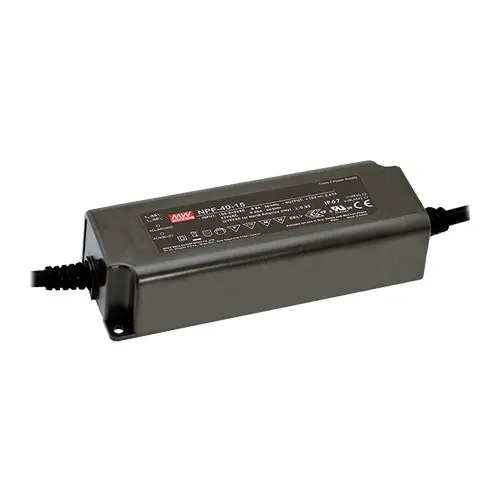 NPF-40-15 - 15Vdc Class 2 LED Power Supply IP67/Class II/PFC 15V 2.67A Same Day Shipping