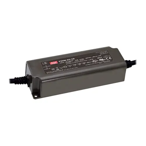 Bargain PWM-60-24 - 24Vdc 2.5A 24V Dimmable CV LED Driver 0~10Vdc/10V PWM or Resistance IP67/Class II/Class 2/PFC