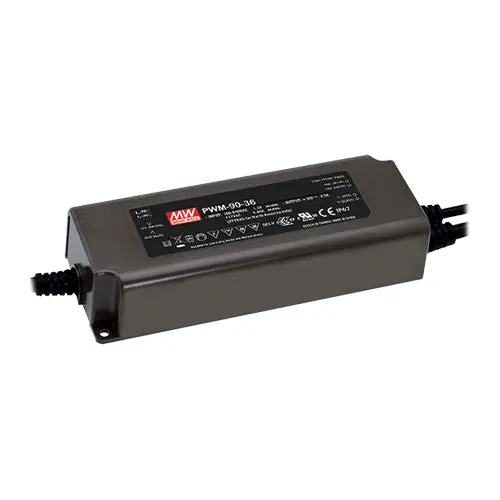 Viral PWM-90-24 - 24Vdc 3.75A 24V Dimmable CV LED Driver 0~10Vdc/10V PWM or Resistance IP67/Class II/Class 2/PFC