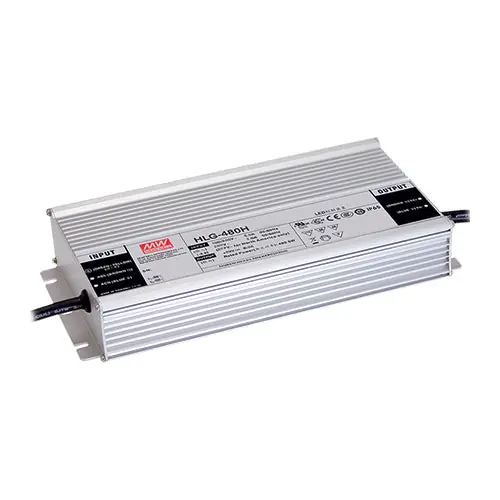 Editor’s Pick HLG-480H-30 - 30Vdc 16A LED Driver/IP67/PFC Harsh Environment/Metal Case 30V 16Amps