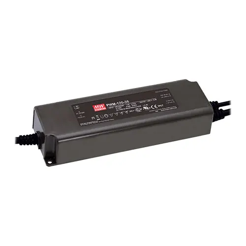 Same Day Shipping PWM-120-36 - 36Vdc 3.4A 36V Dimmable CV LED Driver 0~10Vdc/10V PWM or Resistance IP67/Class II/PFC