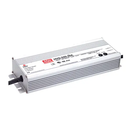 Editor’s Pick HVG-320-36A - I/P 180~528Vac O/P 36V 8.9A 36V LED Driver/IP65 Wide Input Range: 180~528Vac Operates: CV or CC Mode