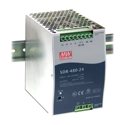 SDR-480-48 - 48Vdc 10A/48Vdc DIN Rail Power Supply PFC/Peak Current 48V 10A/480 Watts Express Delivery