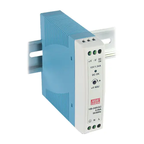 Time-Limited MDR-20-5 - 5Vdc 3A/DIN Rail Power Supply/UL508