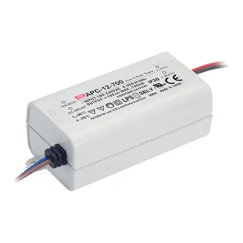APC-12-700 - 18Vdc 700m A LED Driver/Constant Current Plastic Case 700m A 12 Watts Fast Shipping