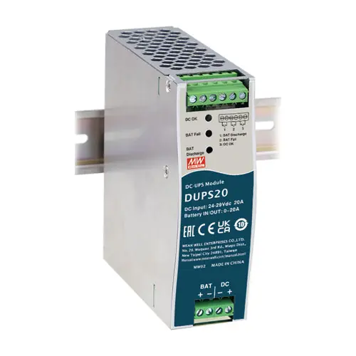 DUPS20 - 24Vdc 20A DC UPS Battery Control Module For 24V Battery,PSU 21~29 Vdc / 20A Max Fast Shipping
