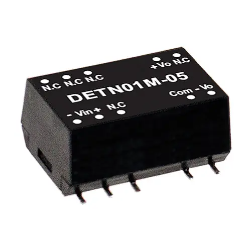 Sale DETN01L-12 - 1W/I/P: 5VDC; O/P:+/-12V @+/-42m A DC/DC Converter Dual Output/Unregulated SMD Type