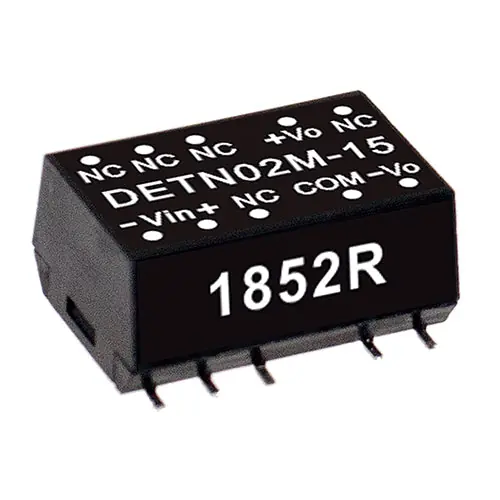 Top Pick DETN02M-05 - 2W/I/P:12VDC; O/P:+/-5V @+/-200m A Unregulated DC/DC Converter SMD Package Dual Output