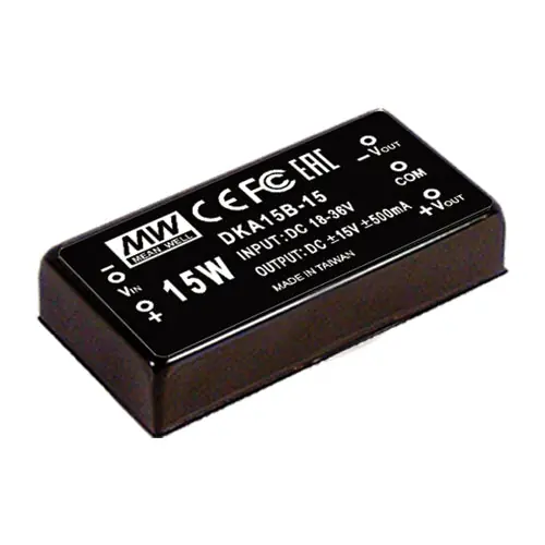 Instant Buy DKA15A-12 - 15W; I/P: 9-18VDC; O/P:+/-12V @+/-625m A DC/DC Converter Module Type