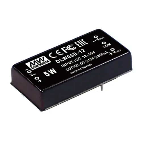 DLW05B-15 - 5 W; I/P:18-36VDC; O/P:+/-15V @+/-167m A DC/DC Converter New Arrival