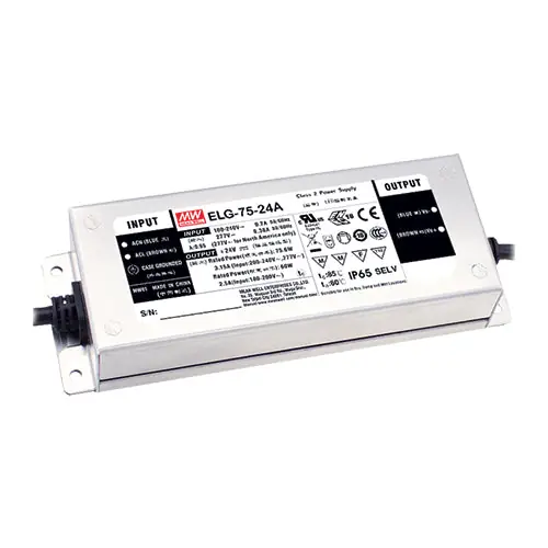 ELG-75-42A - 42Vdc 1.8A 42V LED Power Supply/IP65 Operates: CV or CC Mode Holiday Sale