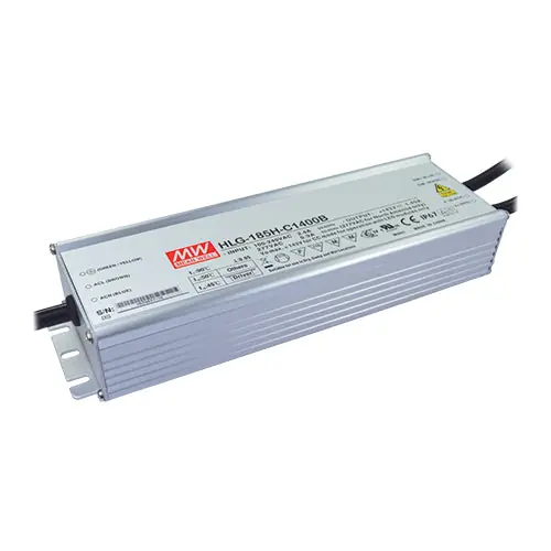 Save Now HLG-185H-C1050B - I/P 90~305Vac O/P 95~190V 1050m A 1050m A Dimmable LED Driver IP67/PFC/Metal Case High Output Voltage Range