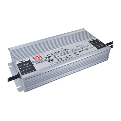 Viral HLG-480H-24B - 24Vdc 20A Dimmable LED Driver IP67/PFC/Metal Case