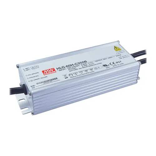 Discount HLG-60H-C350B - I/P 90~305Vac O/P 200V 350m A 350m A Dimmable LED Driver IP67/PFC/Metal Case High Output Voltage Range