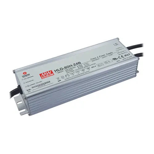 Discount HLG-80H-12B - 12Vdc 5A Dimmable LED Driver IP67/PFC/Metal Case Class 2