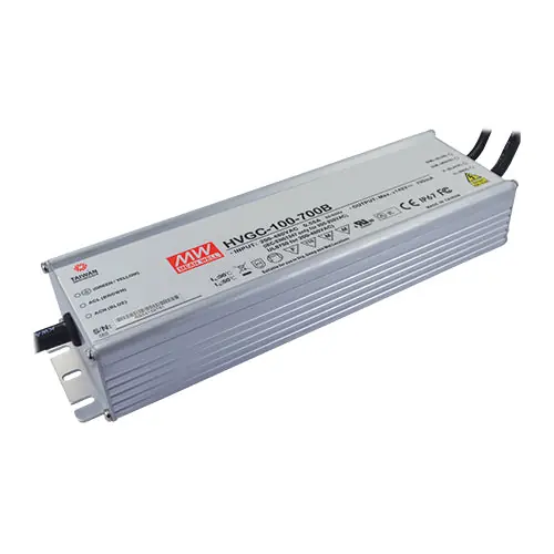 Limited Time HVGC-100-700B - I/P 180~528Vac O/P 142V 700m A Dimmable LED Driver/IP67 Wide Input: 180~480vac Durable Metal Case