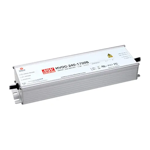 HVGC-240-1050B - I/P 180~528Vac O/P 228.6V 1050m A Constant Current LED Driver Wide Input Range: 180~528Vac IP67/Metal Case Same Day Shipping