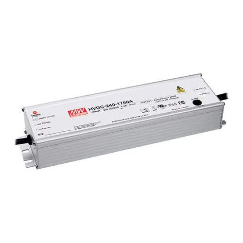 HVGC-240-700A - I/P 180~528Vac O/P 342.8V 700m A Constant Current LED Driver Wide Input Range: 180~528Vac IP65/Metal Case Buy Today
