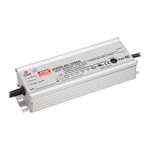 Low Price HVGC-65-500A - I/P 180~528Vac O/P 130V 500m A Constant Current LED Driver Wide Input Range: 180~528 VAC IP65/Metal Case