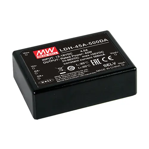 LDH-45A-350DA - I/P 9~18VDC 2.8A O/P12~86VDC 350m A Constant Current DC/DC/DALI Dimming Trusted Brand