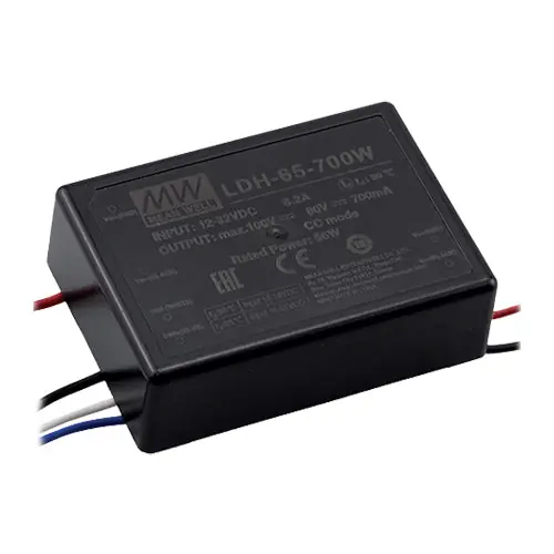 LDH-65-1400W - 12.5~46V 1400m A DC/DC Step Up Constant Current LED Driver Lead Wire Style Viral