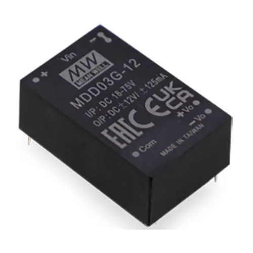 MDD03G-12 - 3W; I/P: 18-75Vin; +/-12Vout @125m A Medical DC/DC Converter DIP Dual Output Best Choice