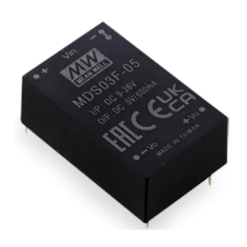MDS03F-05 - 3W; I/P: 9-36Vin; 5Vout @600m A Medical DC/DC Converter DIP Single Output Place Order