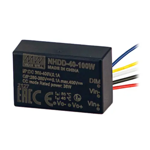 NHDD-40-100W - 380Vdc 100m A Constant Current DC/DC Input Range 360~400Vdc Wire Style Latest