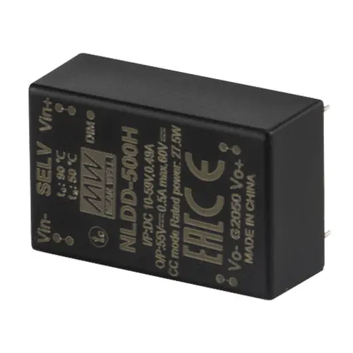 NLDD-350H - 6~55Vdc 350m A DC/DC Step Up Constant Current LED Driver Pin Style Exclusive