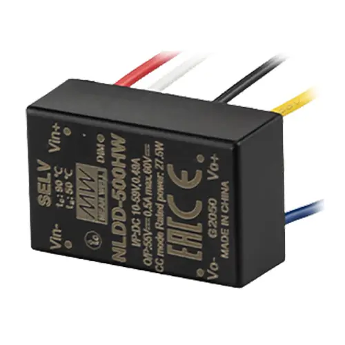Secure Checkout NLDD-350HW - 6~55Vdc 350m A DC/DC Step Up Constant Current LED Driver Lead Wire Style