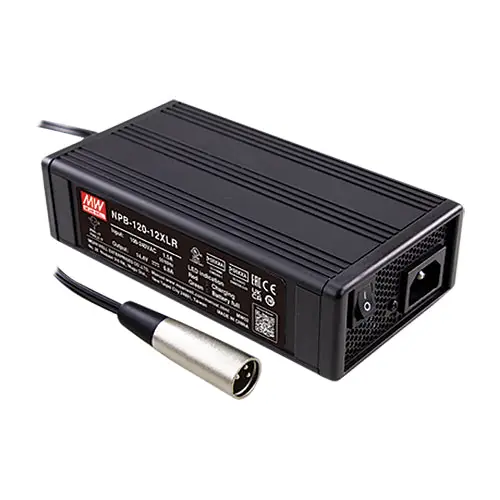 NPB-120-12XLR - 12Vdc 6.8A 12Vdc Battery Charger AC Inlet IEC320-C14 XLR Output Connector Limited Time