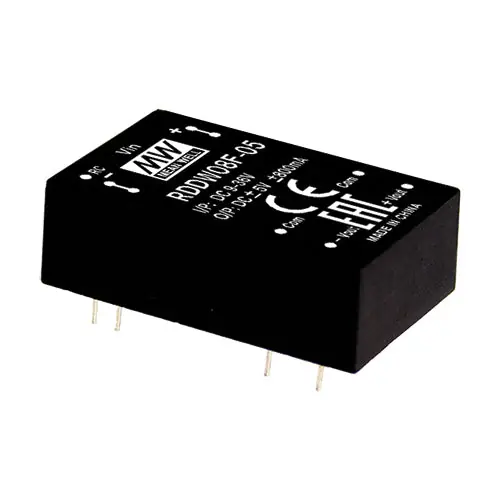RDDW08G-15 - 8W I/P: 18-75VDC; O/P :+/-15V@+/-0 ~ 265m A/Dual Output DC/DC Converter Wide Input Voltage Range DIP-24/Railway Hot Picks