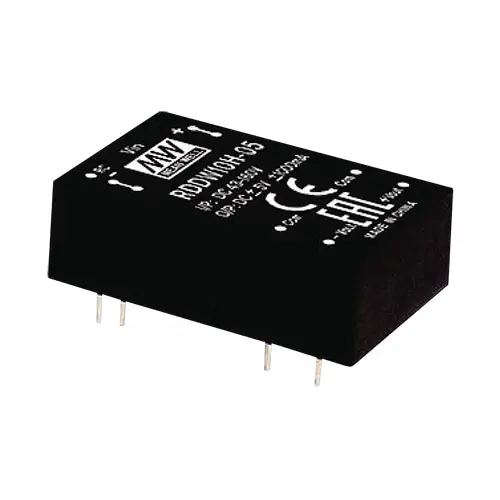 RDDW10H-05 - 10W I/P: 43-160VDC; O/P :+/-5V@+/-0~1000m A/Dual Output DC/DC Converter Ultra Wide Input Voltage Range DIP-24/Railway Premium