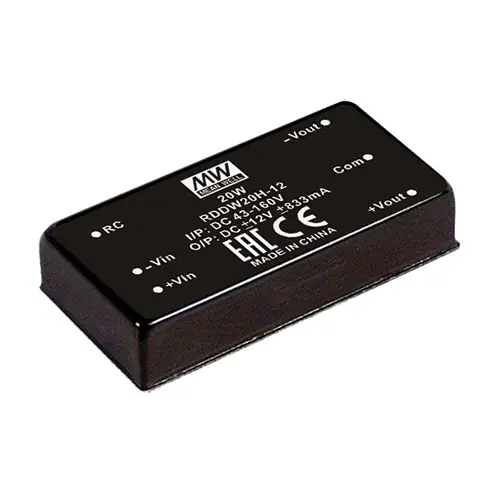 RDDW20F-12 - 20W I/P: 9-36VDC; O/P :+/-12V@+/-0 ~835m A/Dual Output DC/DC Converter Ultra Wide 4: Clearance