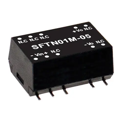 Super Sale SFTN01M-12 - 1W; I/P: 12VDC; O/P: 12VDC@84m A; SMD DC/DC Converter Unregulated SMD Type