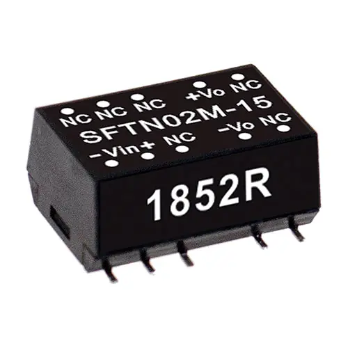 SFTN02M-05N - 2W; I/P: 12VDC; O/P: 5VDC@400m A; SMD DC/DC Converter 2W Unregulated SMD Limited Offer
