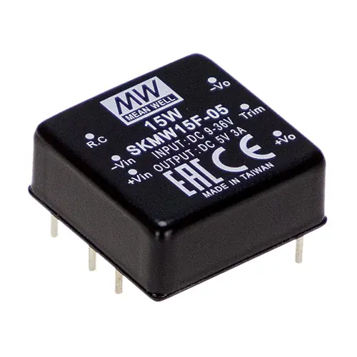 SKMW15G-03 - 15W; 18-75Vin; 3.3Vout @3000m A,1"*1" DC/DC Converter 1x Latest