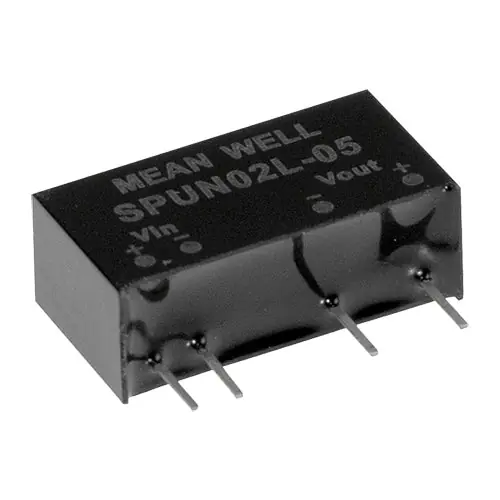SPUN02M-12 - 2 W; I/P: 12V+/-10%; O/P: 12V@ 167m A; 3KV 2 Watt DC/DC Converter Unregulated/Single Output SIP7 Type New Arrival