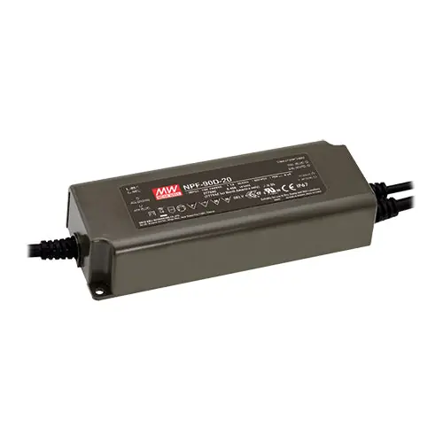 Limited Offer NPF-90D-12 - 12Vdc 7.5A Dimmable LED Power Supply IP67/Class II/PFC