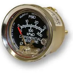 Best Choice Murphy 0-30 PSI Mechanical Differential Pressure Swichgage 2 in. w/ Polycarbonate Case - A20DP-30