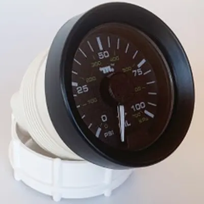 Direct From Manufacturer Murphy 100 PSI/700 kPa Powerview CAN Engine Oil Pressure Gage 2 in. with Black Bezel - Flat Lens - PVCAN20-A-100-AB