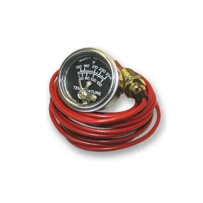 Murphy 130-250F Temperature Swichgage 2 in. w/ 18 Ft Capillary and Plated Steel Case - 20T-250-18-1/2 Must Have
