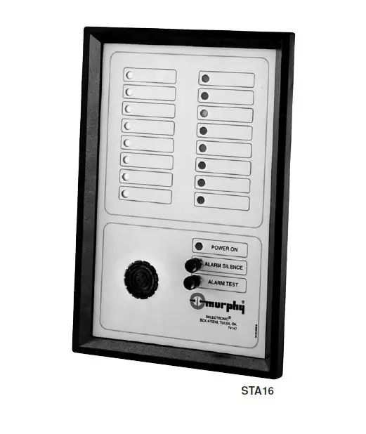 Direct From Manufacturer Murphy Selectronic Tattletale Annunciator w/ 16-Point Alarm for Generator Set 12 VDC - STA16-N-12