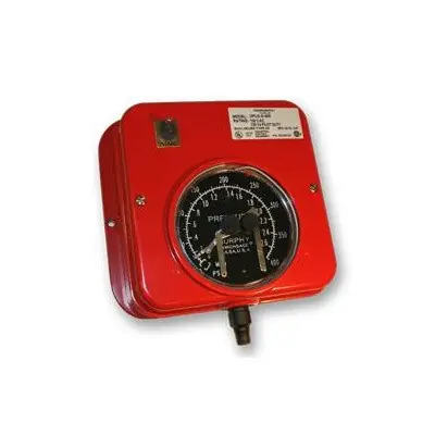 Murphy 0-400 PSI Surface Mount Pressure Swichgage with Low Limit Lockout Switch - OPLC-A-400 Luxury