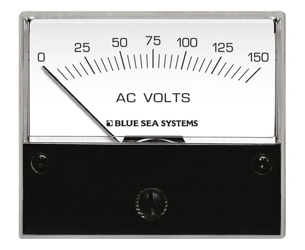 Get Yours Blue Sea Systems Standard AC Analog Voltmeter 0 to 150V - 9353